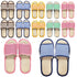 10 Pairs Washable House Slippers for Guests, Disposable Indoor Slipper with Thick Sole, Non Slip Open Toe Slipper, Spa Bulk Home, Hotel, Bedroom, Travel, Unisex Universal Size 