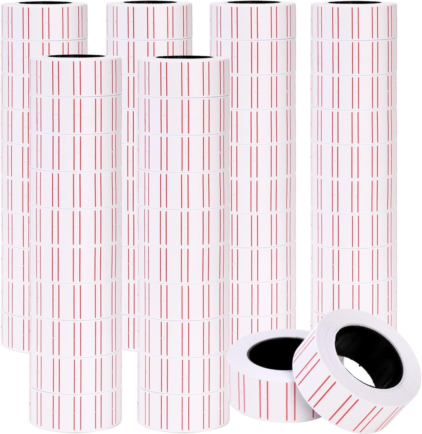 30000 Pcs Price Gun Labels Paper, 60 Rolls Pricemarker Label Stickers Fit Most of Tag Machines(Mx-5500, M5500, HG979), Sticker for Office Retail Shop Organization Marking, White 
