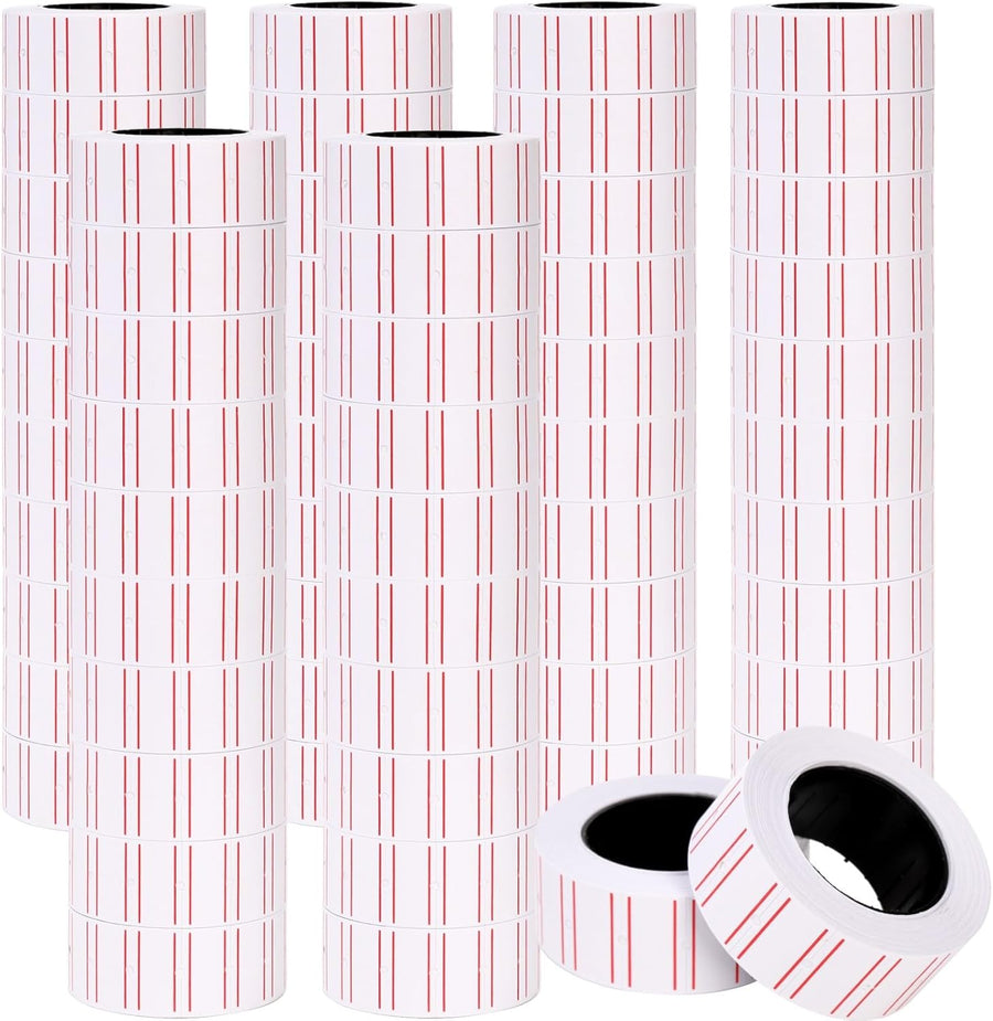 30000 Pcs Price Gun Labels Paper, 60 Rolls Pricemarker Label Stickers Fit Most of Tag Machines(Mx-5500, M5500, HG979), Sticker for Office Retail Shop Organization Marking, White 