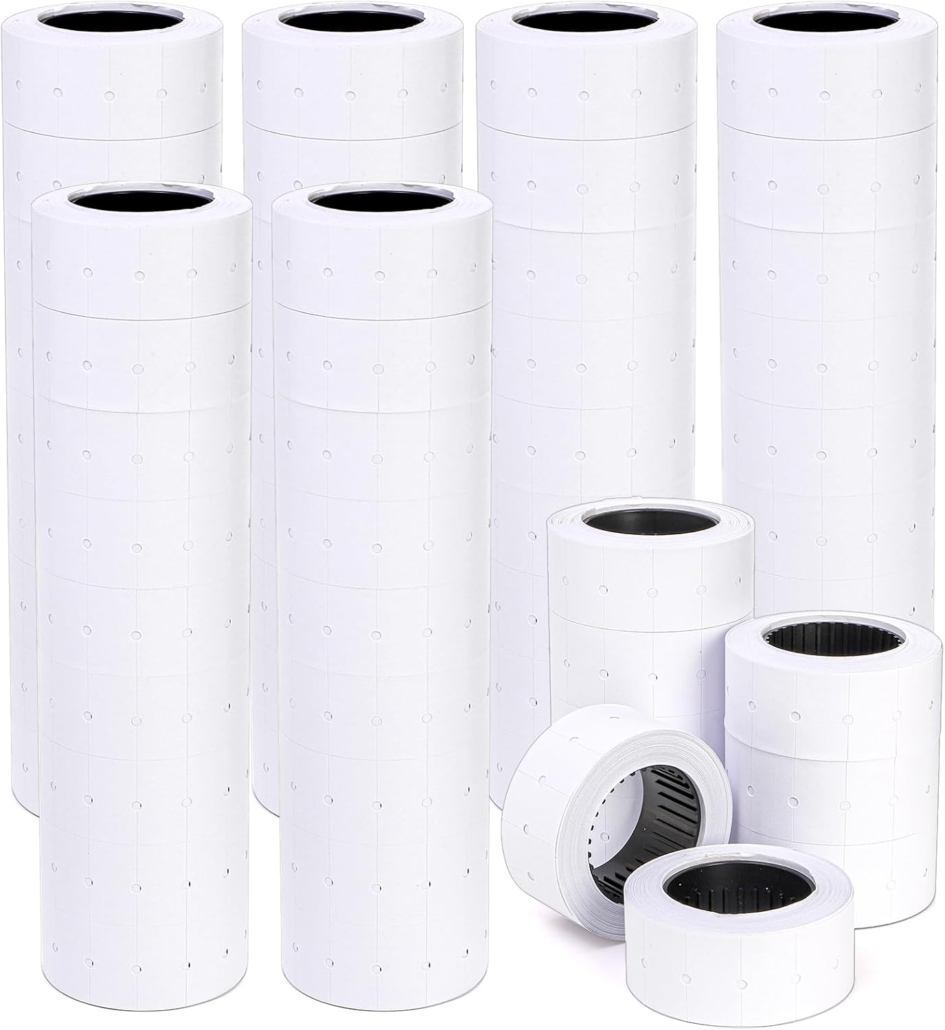 60 Rolls 30000 Price Gun Labels, Super Sticky Marker Stickers for Most Single Roll Labeller(Mx-5500, M5500, HG979), Making Labels Office Retail Shops Organization Making, White 