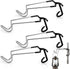 4 Pack Camping Lantern Hook Hangers, 10" Outdoor Lamp Hanger Stand, Stainless Steel Non-Slip Tent Light Pole Hook, Portable Water Bottle Holder Bracket for Hunting Fishing Hiking 