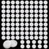 100 Pack 1-1/2 inch Patio Furniture Feet Caps, Wrought Iron Outdoor Chair Glides, Thick Plastic Leg Caps for Metal Chairs & Tables 