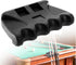 4 Holes Pool Cue Holder, Portable Weighted Rack, Mini Non-slip Stick Holder Claw with 2 Chalk Holders, Heavy Duty Rest for Billiard and Table 