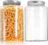 2 Pack 1 Gallon Extra Large Clear Plastic Jars, 118 OZ Food Storage Container with Lid, BPA Free Wide Mouth Jar, Reusable Airtight Mason Jug for Dry Goods, Candy, Fermenting, Pickling 