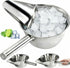 2 Pack 55 OZ Metal Ice Scoop, Large Stainless Steel Scooper, Heavy-Duty Flat Bottom Scoops, Stackable Durable Feed Grain Scoop for Restaurant, Kitchen, Bulk Food, Farm Feed, 1.72 Quart 