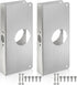 2 Pack Door Reinforcement Plates, Stainless Steel Lock and Reinforcer, Repair Plate for Exterior Door, Jamb Plates Security, 1-3/8"x 9" Front Entry Bedroom Home 