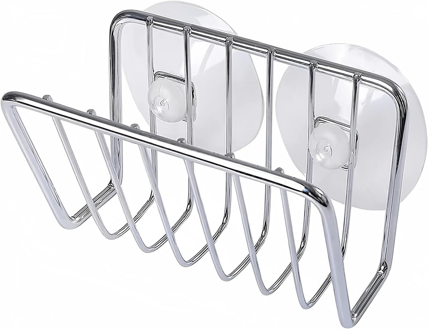 Sponsrek - Kitchen Gully Stone Sponsrek - Stainless Steel Suction Cup - Sponsholder - Silver