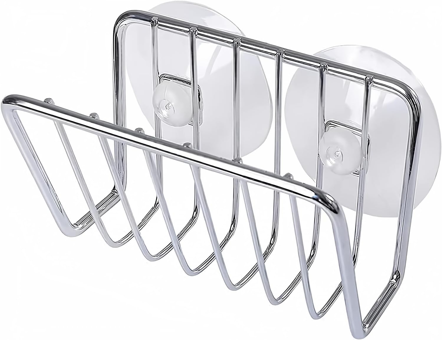 Sponsrek - Kitchen Gully Stone Sponsrek - Stainless Steel Suction Cup - Sponsholder - Silver