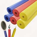 Schuimslang - Foam Grip Tube for Kitchen Utensils - 3 Sizes - Grip Snake - Comfortable Grip for Elderly, Disabled and People with Arthritis - 3 Colours - 6-pack