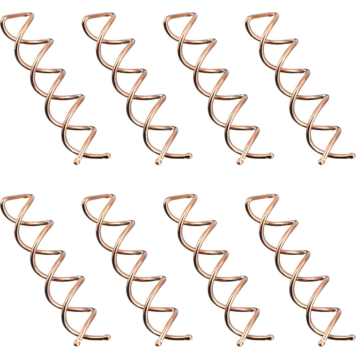 Spiral hair pins - rotating clips - knot rollers - DIY - rotating styling - hair sticks - hair styling tools - 20-piece set - rose gold