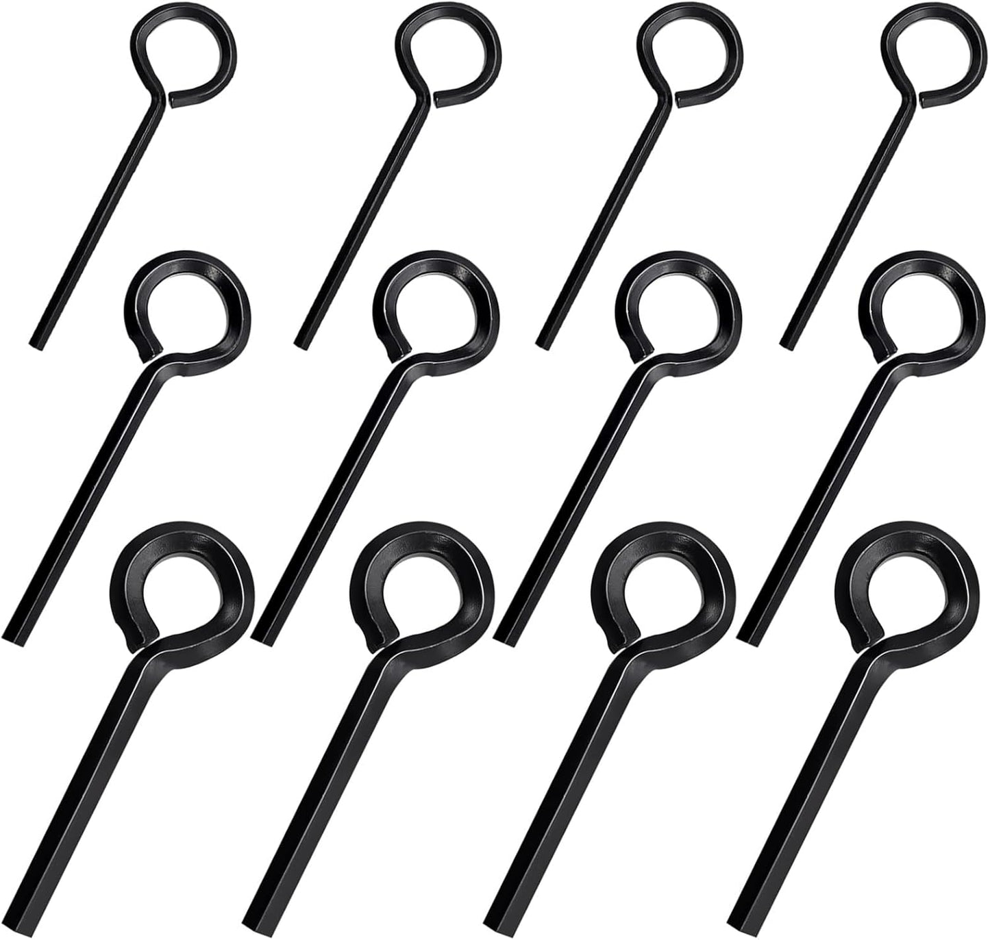 Schroevendraaiers - Socket keys - 12 pieces - Black - 7/32 inch - 5/32 inch - 1/8 inch - Standard hex - Metal hex socket key