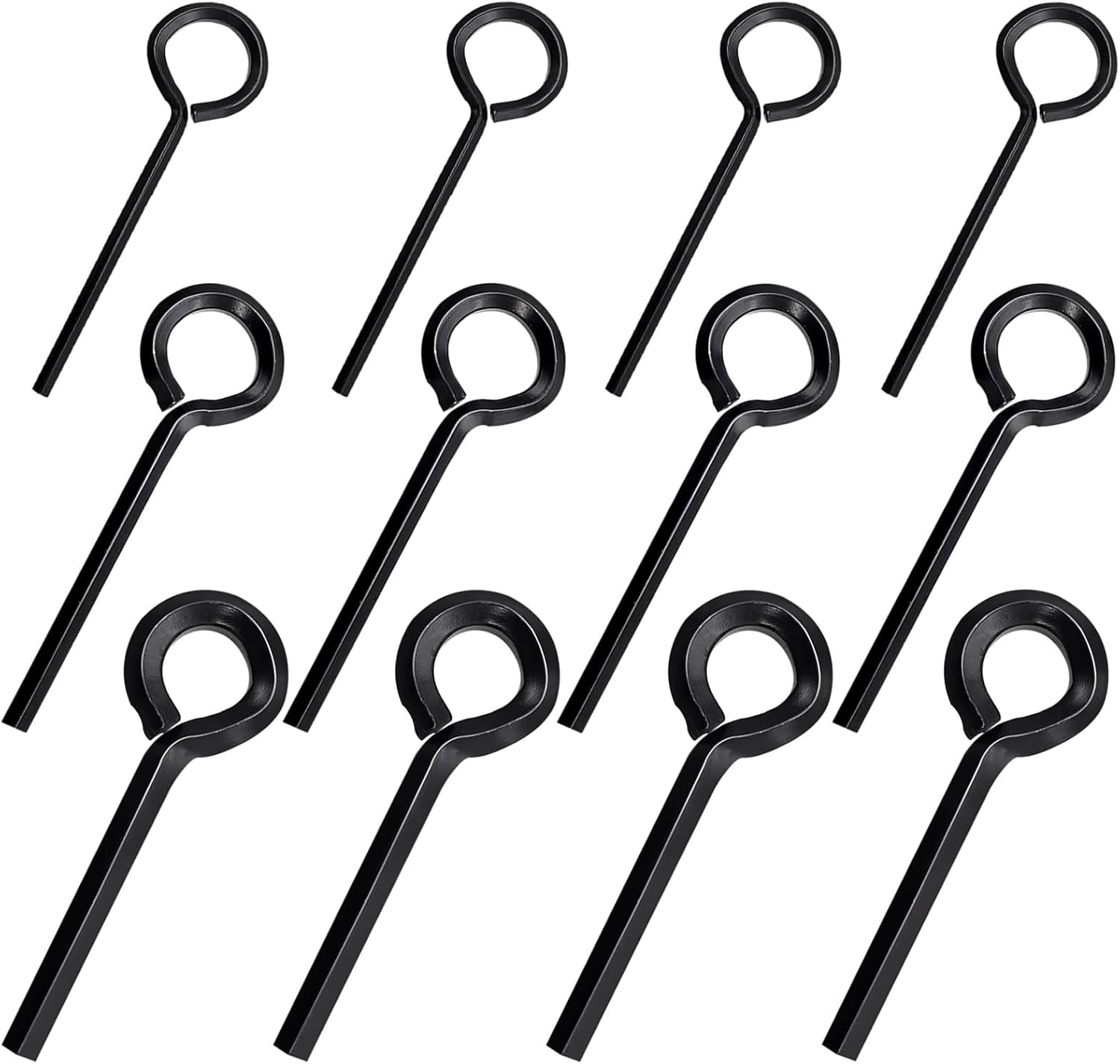 Schroevendraaiers - Socket keys - 12 pieces - Black - 7/32 inch - 5/32 inch - 1/8 inch - Standard hex - Metal hex socket key