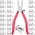 Keychain Hardware Kit - 50 pieces - Lanyard Keychains - 1 inch - With Keychain Pliers - Hardware Supplies for Keychains and Wrist Clips