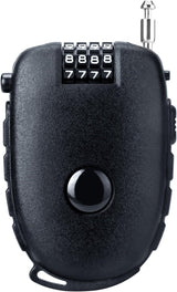 Snowboardslot - 4-position combination 27.5 inch - retractable cable lock - for snowboards, bikes, luggage, backpacks, scooters, suitcases - small - multi-functional - travel security lock - black