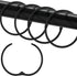 Shower Curtain Hooks - 24-pack - Stainless Steel - Multifunctional - Open Rings - Smooth Sliding - Round - Black - Shower Curtain Rings - Push Button Design