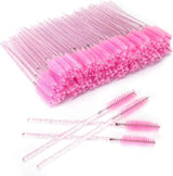Lash Brush - 100 pieces - Disposable Lash Brush - For Eyelash Extensions - Pink - Crystal Mascara Stick - Applicator