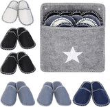 House Slippers - 6 pairs - 3 sizes - Guest Slippers - House Slipper Set - Fleece Wool - Non-slip - Disposable Slippers - Washable - Spa Slippers - Suitable for families - Hotels & travel