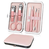 Premium Nail Care Set - 7-in-1 - Professional Nail Clippers - Scissors - Pedicure Set - Stainless Steel - Nail File and Nail Care Tools - Comes with a Luxury Travel Case - Portable Nail Care Set - Gift for Women