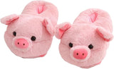 Cheerful Pink Piggy Plush Slippers - One Size (35-43) - Ultra Soft & Warm - Anti-slip