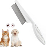 Flea comb for dogs and cats - Dog grooming tool - For removing tear stains, fleas, mange and lice