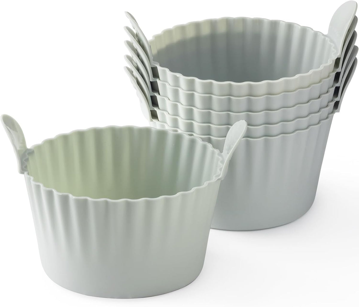 Baking tray for the Airfryer - egg mold for the Airfryer - large muffin mold for the Airfryer (6-pack) - grey