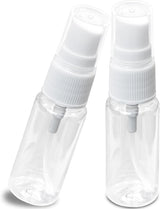 20 ml spray bottle - 2 mini spray bottles in travel size - clear plastic fine mist sprayer - compact travel-sized toiletries and cosmetics for vacation
