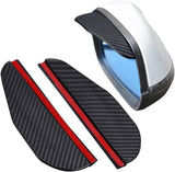1 pair car side mirror rain cover smoke cap universal carbon fiber rearview mirror side mirror for SUV truck accessories