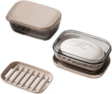 Travel soap box - soap holder - soap box with lid - portable soap box - sealable with lid - waterproof and moisture resistant - suitable for travel - camping - outdoors - gym - bathroom