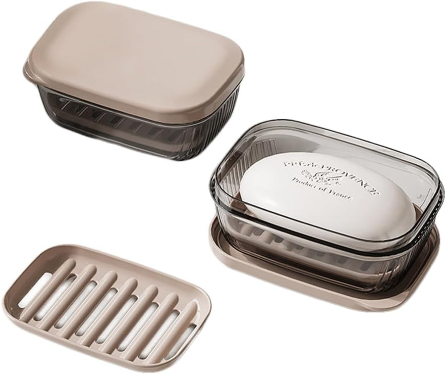 Travel soap box - soap holder - soap box with lid - portable soap box - sealable with lid - waterproof and moisture resistant - suitable for travel - camping - outdoors - gym - bathroom