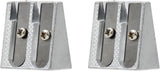 2-pack metal pencil sharpener with 2 holes Metal pencil sharpener for school Pencils for home School Office supplies