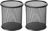 2-pack metal mesh pen holder pen holder for desk metal office mesh desktop storage pen holder office supplies - Office accessories and storage products - black