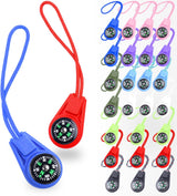 Kompas - 25-pack - Kids' Compass - Classroom - Mini Compass for Children - Hiking and Survival - Portable - Compass with Cord - 9 Colours