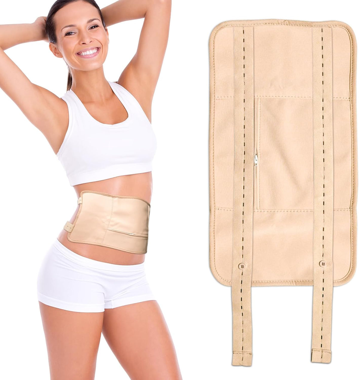 Castor oil packs - Reusable adjustable packaging set for the liver - promotes sleep - supports the liver and abdominal muscles to improve blood circulation and digestion (Castor oil not included) (1 pack)