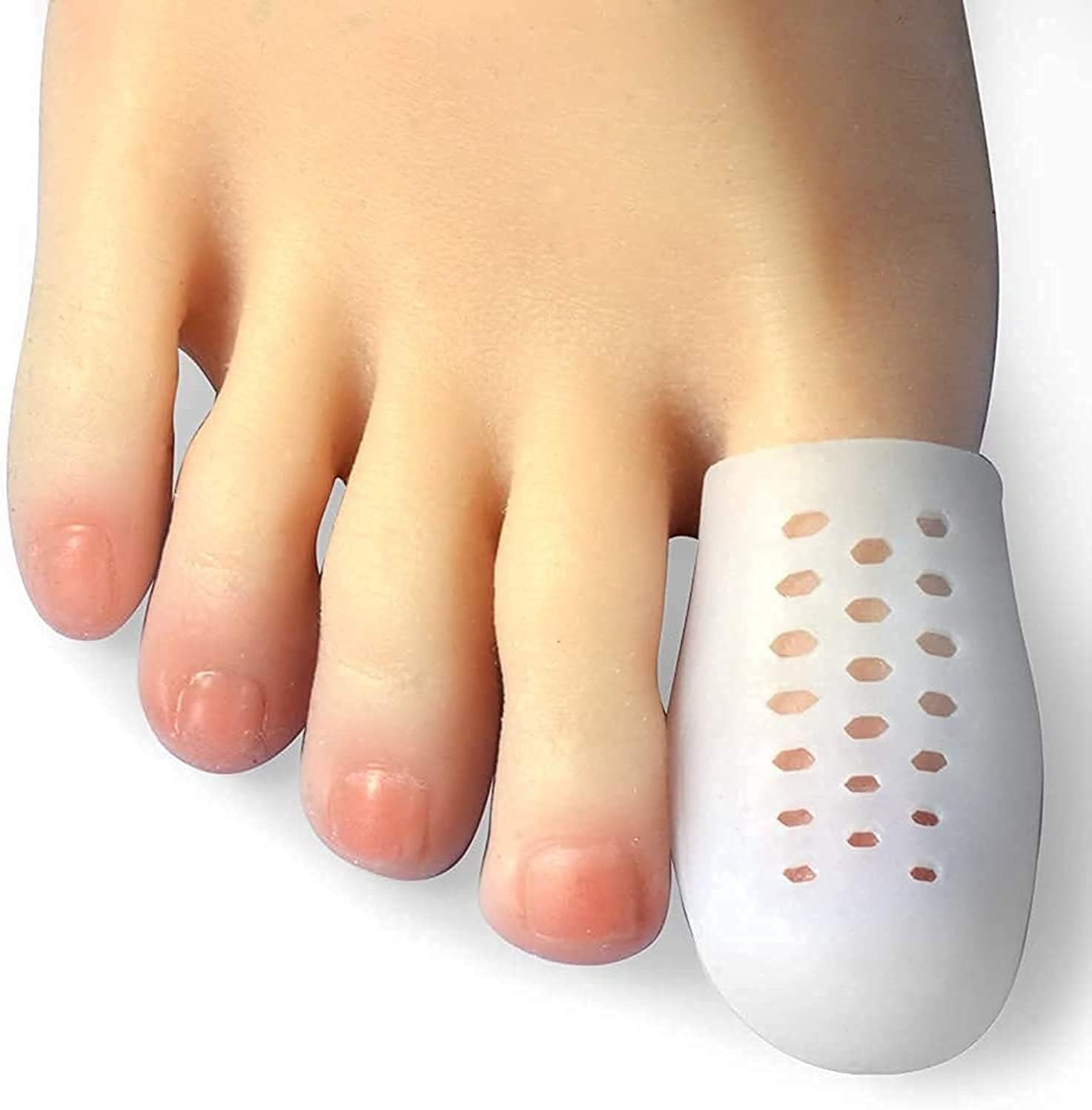 Large toe caps - 10 breathable toe protectors Toe protectors with holes to reduce friction and protect large toes