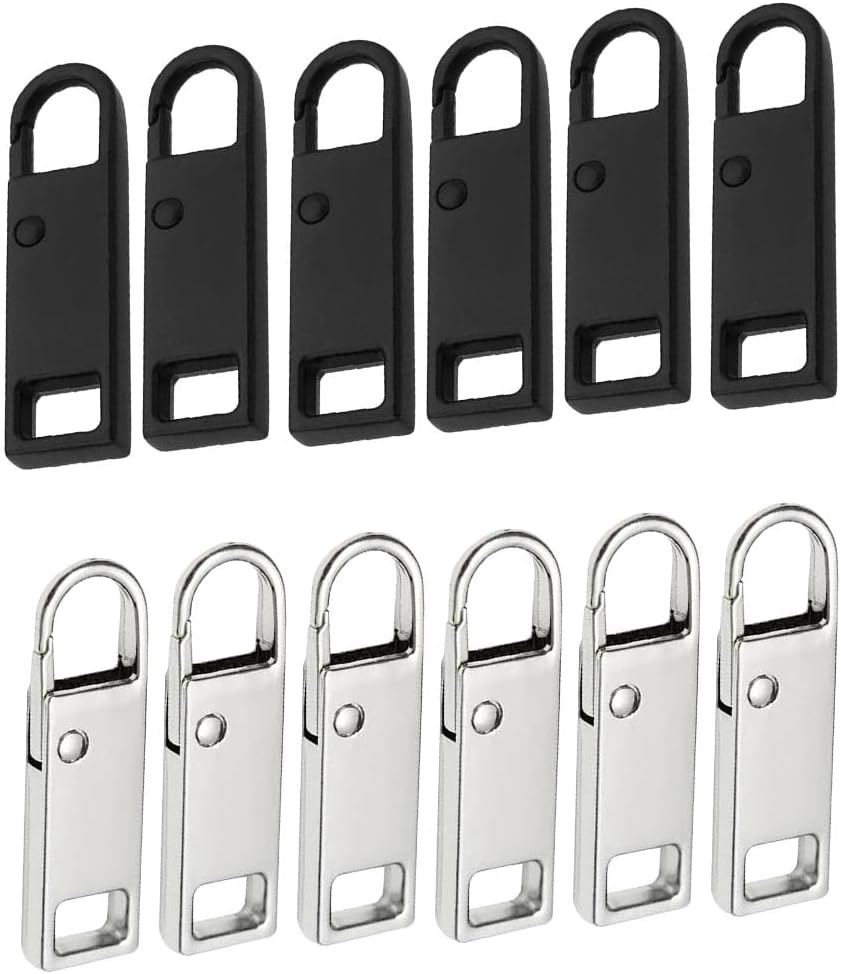 Reserve zips - 12-pack metal zips - removable - suitable for purses - clothing - jeans - suitcases - luggage