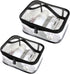 Transparent toilet bags - 2 pieces of portable makeup bags. Transparent cosmetic bag with handle - zip - waterproof travel bag
