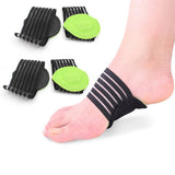 2 pairs of extra thick, padded compression arch supports for added comfort - suitable for plantar fasciitis, fallen arches, heel spurs, flat feet and foot pain issues