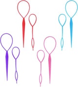 Hair braiding tool - horse tail holder - hair braiding tool - 8-piece hair braiding tool Topsy Tail Loop French braid loop tool set - 4 colours