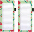 Magnetic shopping list for the fridge (2-piece) - 100 sheets - tear-off notepad with pen clip for shopping - to-do list and meal planning (watermelon)