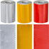 Reflective tape stickers - 3 rolls - White, yellow, red - Reflective tape - Safety warning strips - Traffic signs - Reflective signs - Stickers - 5 cm * 3 m