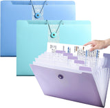 A4 Expandable folder - 3 poly pockets folder - 12 compartment folders large capacity accordion folders - expandable folders for office - business trips - home