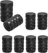 8 valve caps - black dust caps for car tyres - valve caps - durable universal aluminium dust caps for cars - bikes - trucks and motorcycles