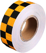 Reflective strips - Reflective tape - 3 m x 50 mm - Reflective warning tape - Reflective tape - Outdoor - Waterproof - Fluorescent tape - Shipping safety tape - Glow-in-the-dark tape - Yellow and black