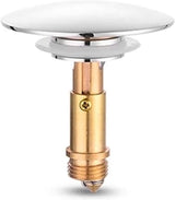 Pop-up click waste plug - sink drain stopper - brass slotted drain button - suitable for bathroom sink