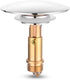 Pop-up click waste plug - sink drain stopper - brass slotted drain button - suitable for bathroom sink