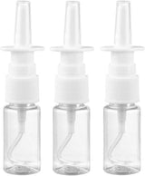 3-pack nasal spray bottles - clear spray bottle - empty nasal spray - direct spray container for essential salt solution - 10 ml