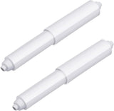 2-piece plastic toilet roll holder - toilet roll holder - toilet roll holder insert - bathroom toilet roll holder insert with spring mechanism - toilet roll replacement roll spring spindle (white)
