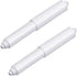 2-piece plastic toilet roll holder - toilet roll holder - toilet roll holder insert - bathroom toilet roll holder insert with spring mechanism - toilet roll replacement roll spring spindle (white)