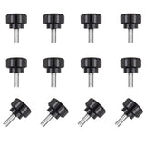12 pieces M4 x 10 mm knurled thumb screws - display screws - mounting screws - carbon steel clamp knobs - grip thumb screws - mounting thumb screws