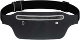 Slim running belt - running waist pack - running belt suitable for carrying a mobile phone - waist pack suitable for jogging - walking - travel wallet - running gift - gear - accessories (black)